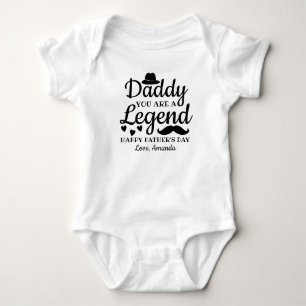 Body Para Bebê Pai Que Você Seja Uma Legenda, Dia de os pais Feli