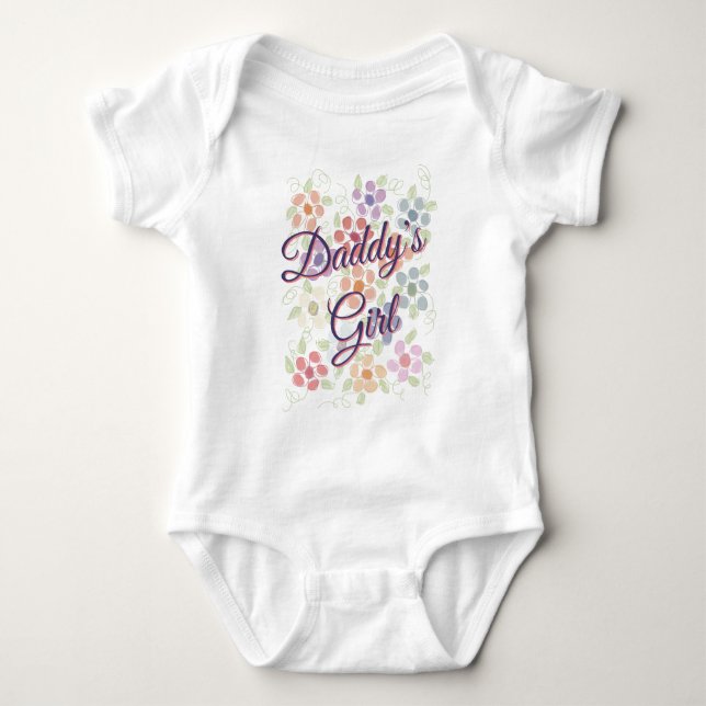 Body Para Bebê Pai Romper Para Menininha (Frente)