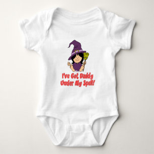 Body Para Bebê Pai Sob Meu Halloween Ortográfico Para Filha