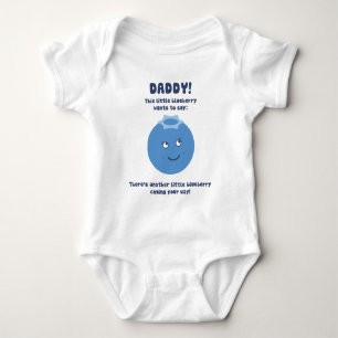 Body Para Bebê Pai surpresa! Esperando um novo bebê (mirtilo)!
