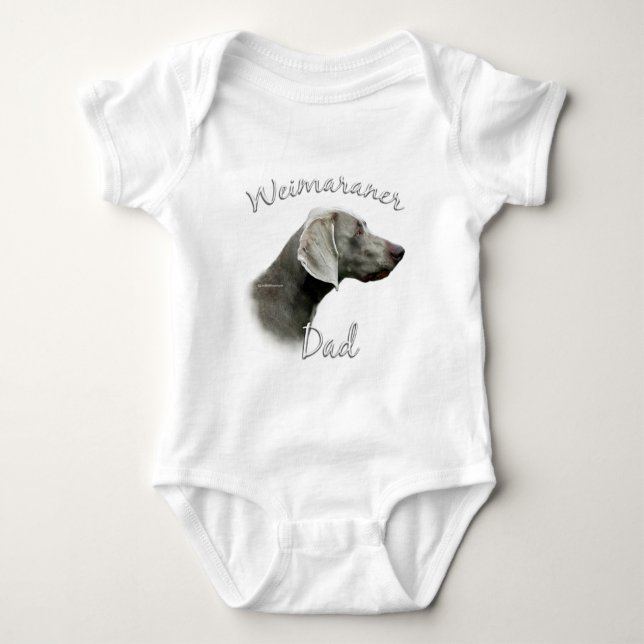 Body Para Bebê Pai Weimaraner 2 (Frente)
