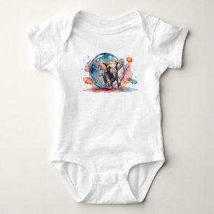 Body Para Bebê Painterly The Elephant Painting Creative Elephant