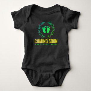 Body Para Bebê País Pé de Recém-Nascido Chegando Em Breve   Anúnc