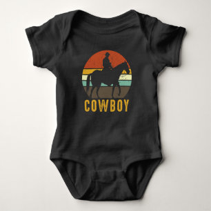 Body Para Bebê País Retro Cowboy Oeste Cavaleiro