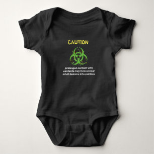 Body Para Bebê Pais Zombie de Precaução de Contato do Bebê