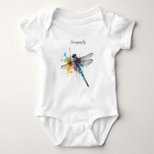 Body Para Bebê Paisagem de Sonhos com Libélula, personalizado