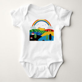 Body Para Bebê Paisagem rural colorida