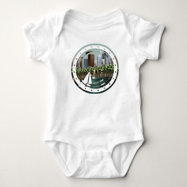 Body Para Bebê Paisagem urbana (Frente)
