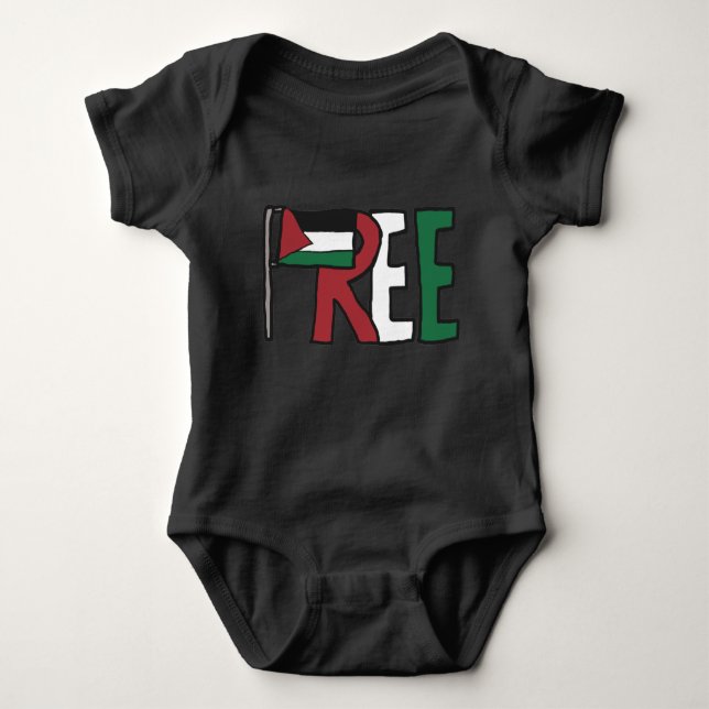 Body Para Bebê Palestina livre (Frente)