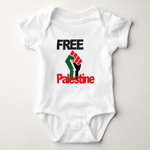 Body Para Bebê Palestina livre - فلسطينعلم - bandeira pa
