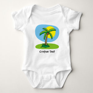 Body Para Bebê Palm Tree Cartoon Baby Bodydress