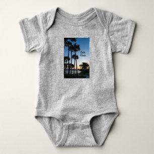 Body Para Bebê Palm Trees Sunrise Destina Bebê Bodyfato na Flórid