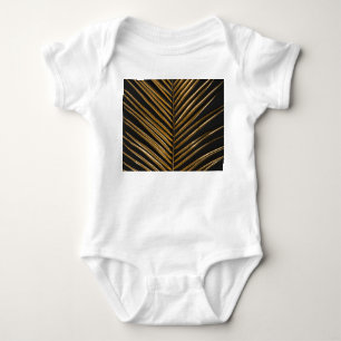Body Para Bebê Palma de data do ouro: Fundo preto minimalista