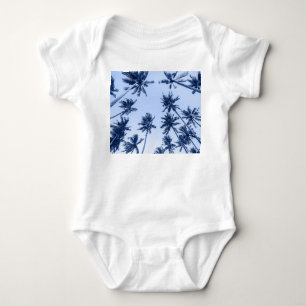 Body Para Bebê Palmeiras, céu azul limpo.