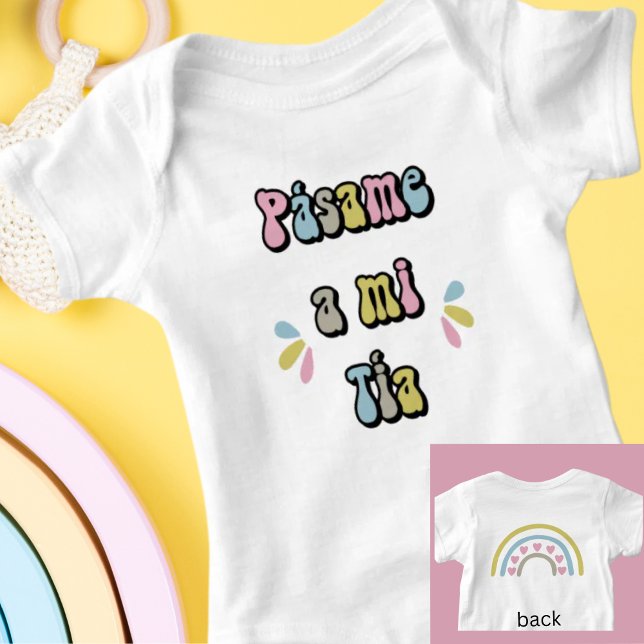 Body Para Bebê Pámesmo a mi Tía Cute Pastel (Criador carregado)