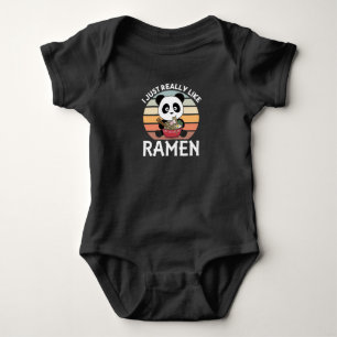 Body Para Bebê Panda Acionada Por Ramen Sweet Kawaii Noodle Panda