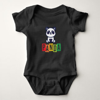 Body Para Bebê Panda blk