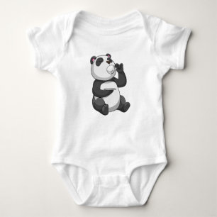 Body Para Bebê Panda com a Taça Tea