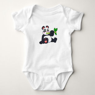 Body Para Bebê Panda com Bamboo