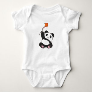Body Para Bebê Panda com Kite