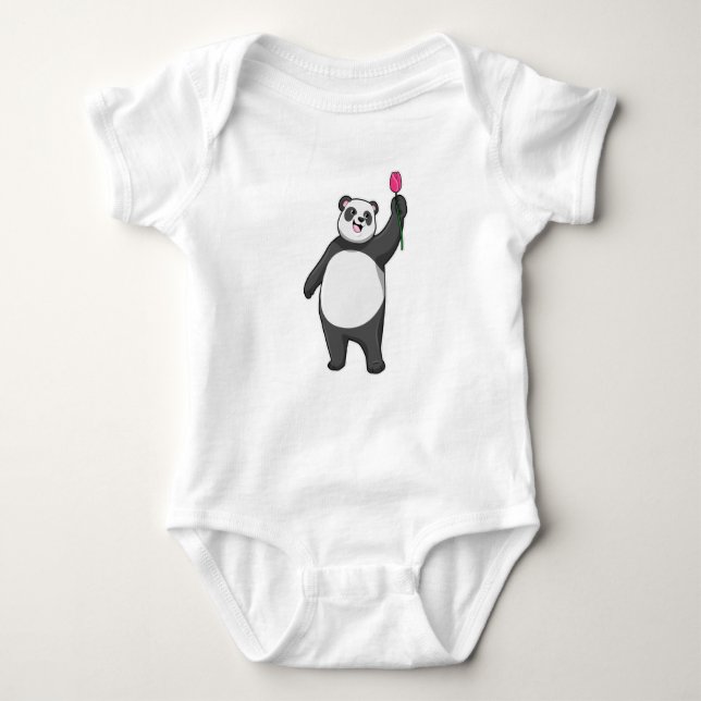 Body Para Bebê Panda com Tulip (Frente)
