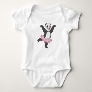Body Para Bebê Panda como Ballerina no Balé