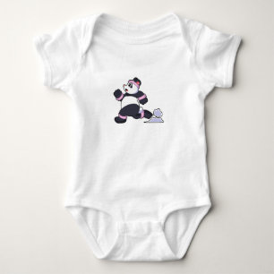 Body Para Bebê Panda como Corredor em Corrida