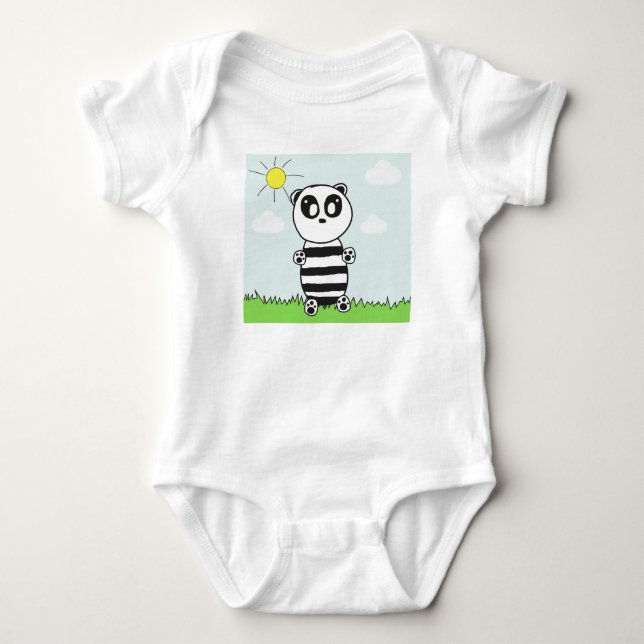 Body Para Bebê Panda Crianças (Frente)