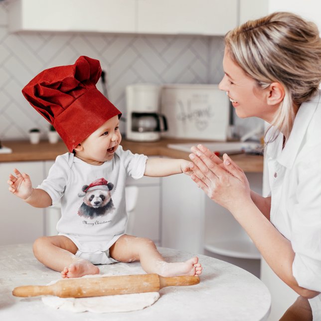 Body Para Bebê Panda de Natal", personalizável (Criador carregado)