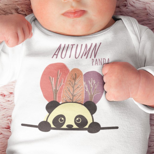 Body Para Bebê Panda de Outono (Criador carregado)