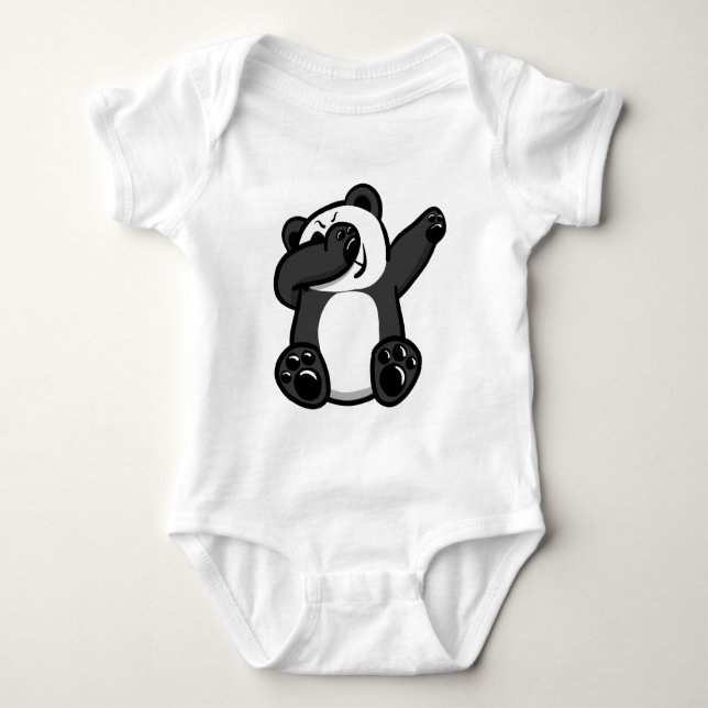 Body Para Bebê Panda de toque ligeiro dos animais (Frente)