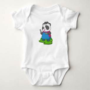 Body Para Bebê Panda Hairdresser Scissor Comb
