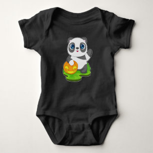 Body Para Bebê Panda Halloween Pumpkin