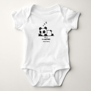 Body Para Bebê : Panda Kawaii Fofo - Bateria Baixa 1% Hora da Son
