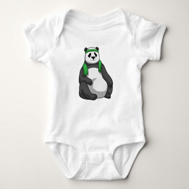 Body Para Bebê Panda na Malhação com Toalha (Frente)