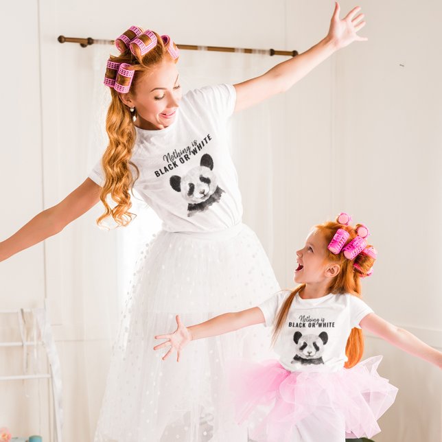 Body Para Bebê Panda Negra E Branca Moderna Engraçada Com Citação (Criador carregado)