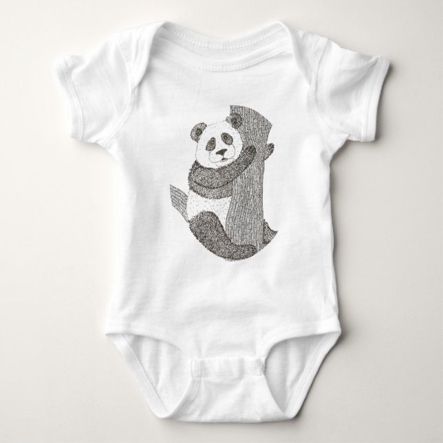 Body Para Bebê Panda Onsies (Frente)