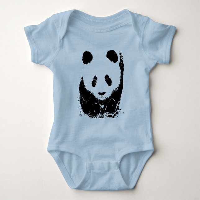 Body Para Bebê Panda Pop Art (Frente)