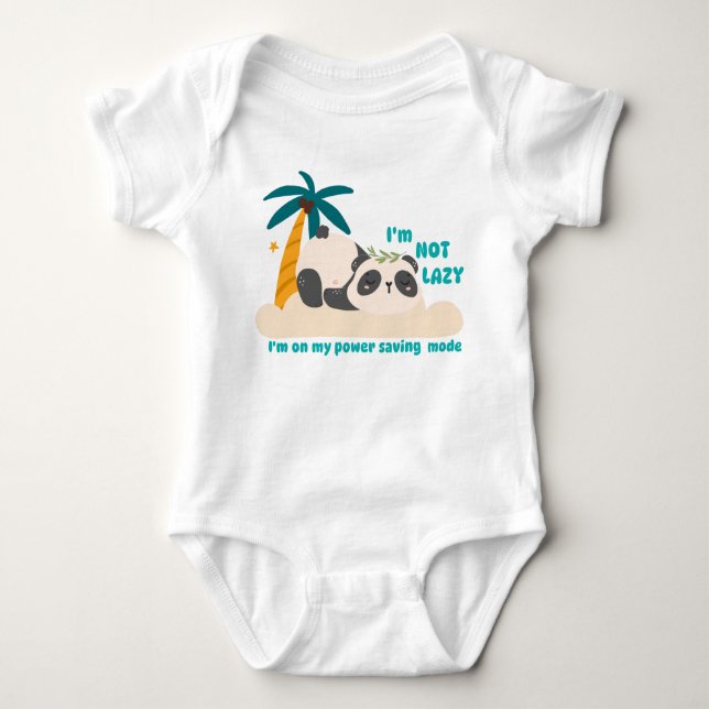 Body Para Bebê Panda preguiçoso fofo (Frente)