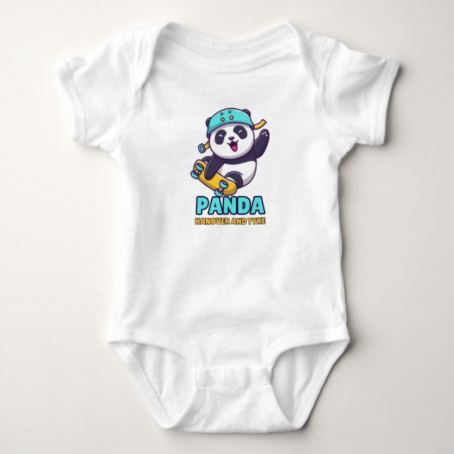 Body Para Bebê Panda ressaca e garoto (Frente)