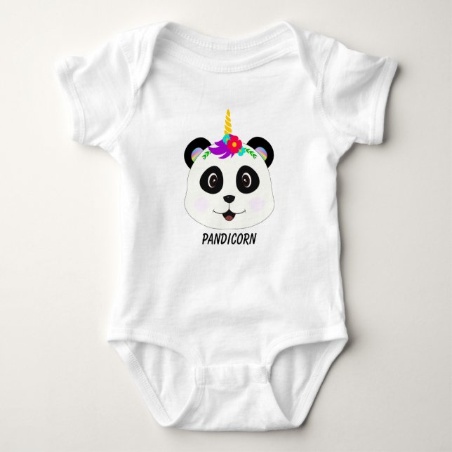 Body Para Bebê Panda Unicorn Bonita (Frente)