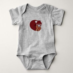 Body Para Bebê Panda vermelha