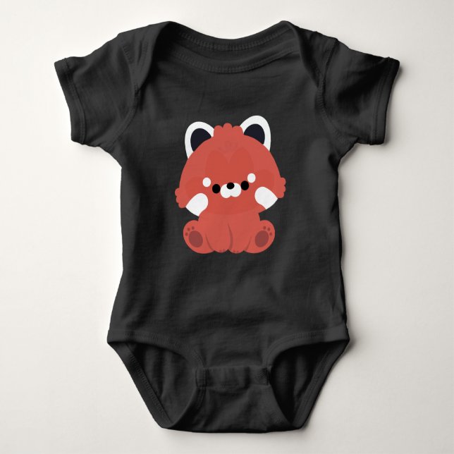 Body Para Bebê Panda Vermelha Custa (Frente)
