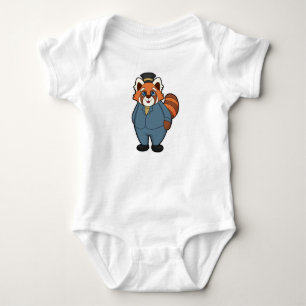 Body Para Bebê Panda Vermelho como Noivo com Chapéu