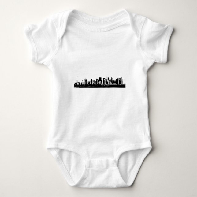 Body Para Bebê Panorâmica Nova York (Frente)