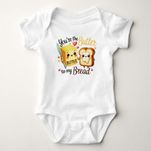 Body Para Bebê Pão e Manteiga de Kawaii Cute