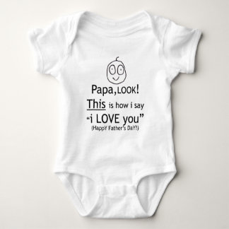 Body Para Bebê Papá eu te amo!