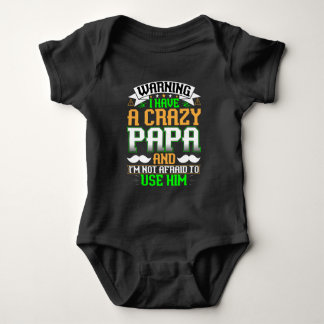 Body Para Bebê Papá Louco Engraçado
