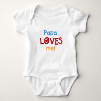 Body Para Bebê Papa me ama T-shirts e presentes
