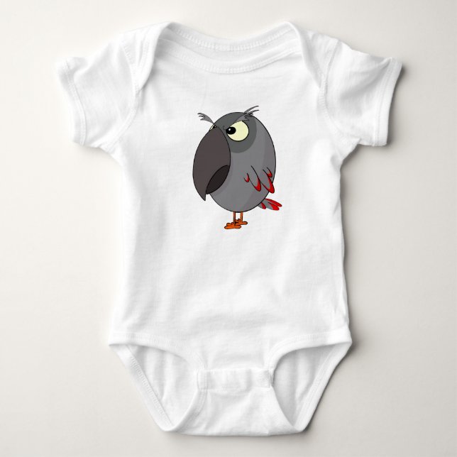 Body Para Bebê Papagaio-cinza africano (Frente)